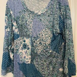 David Cline Long Sleeve Top Size L